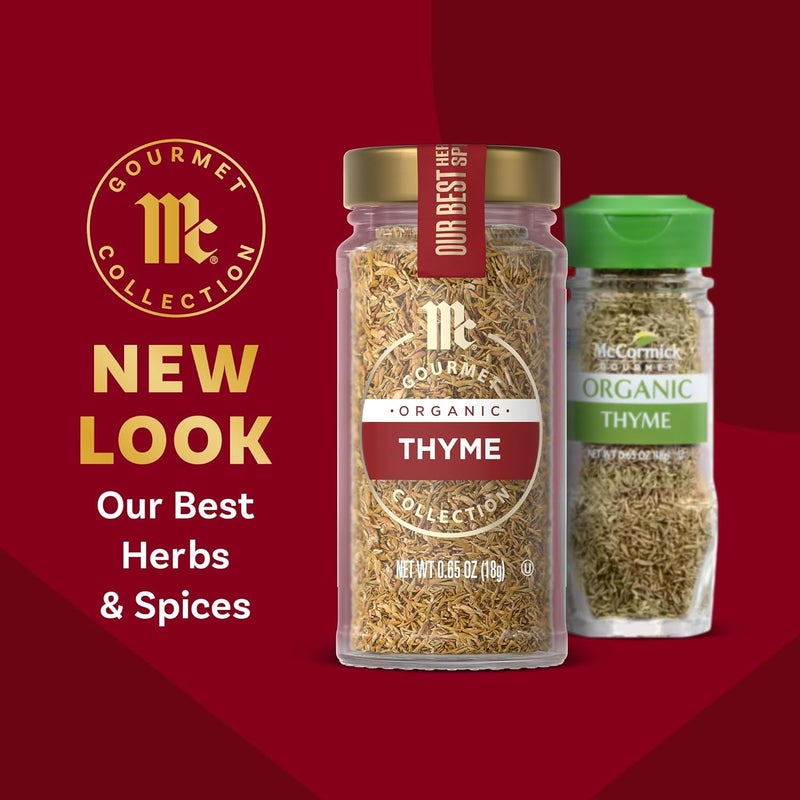 mccormick_gourmet McCormick Gourmet Organic Thyme - 0.65 oz (Pack of 3) - Image 2